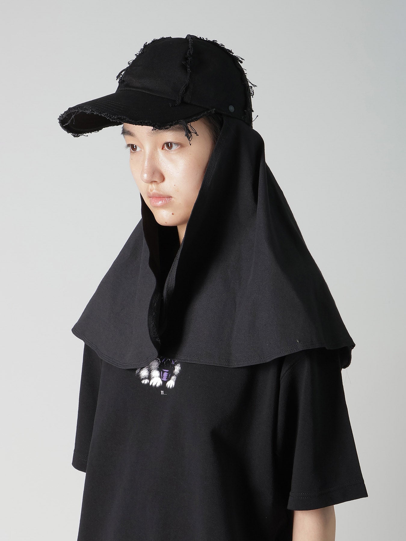 COTTON CANVAS CAP W/ CAPE – THE SHOP YOHJI YAMAMOTO