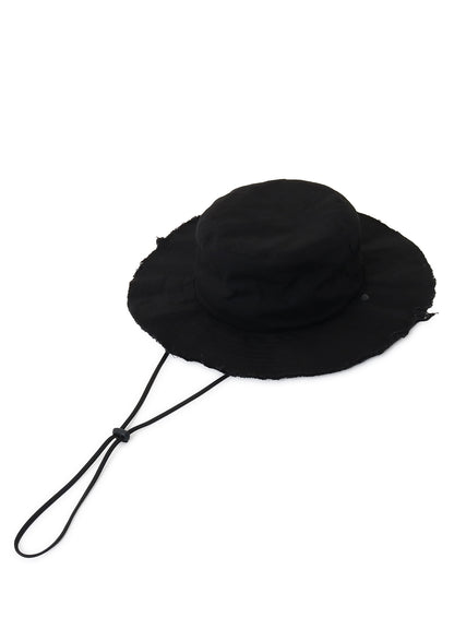 COTTON CANVAS HAT W/ CAPE