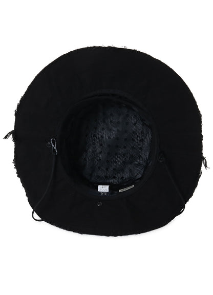 COTTON CANVAS HAT W/ CAPE