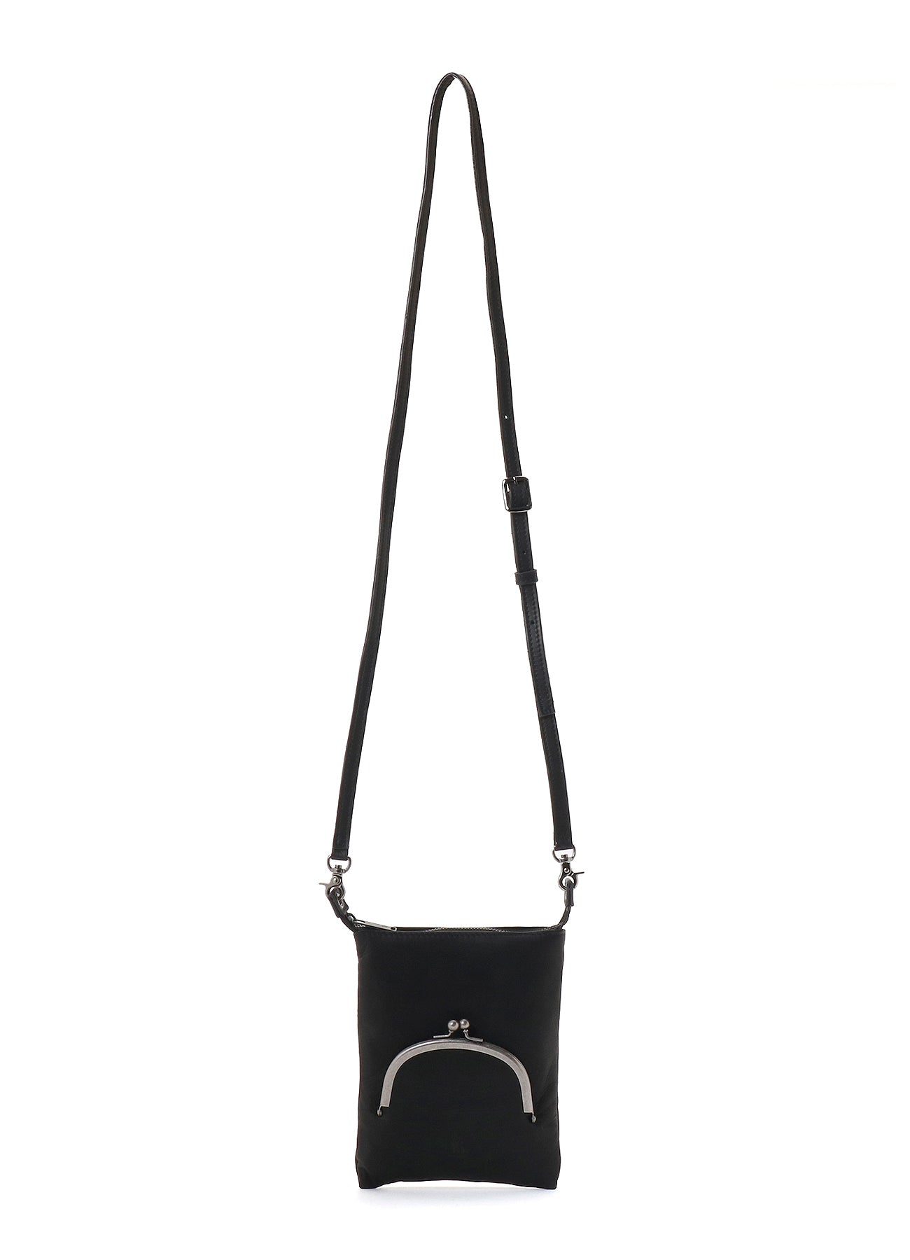 SOFT LEATHER METAL CLASP POCKET SHOULDER BAG