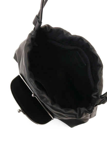 SOFT LEATHER METAL CLASP POUCH