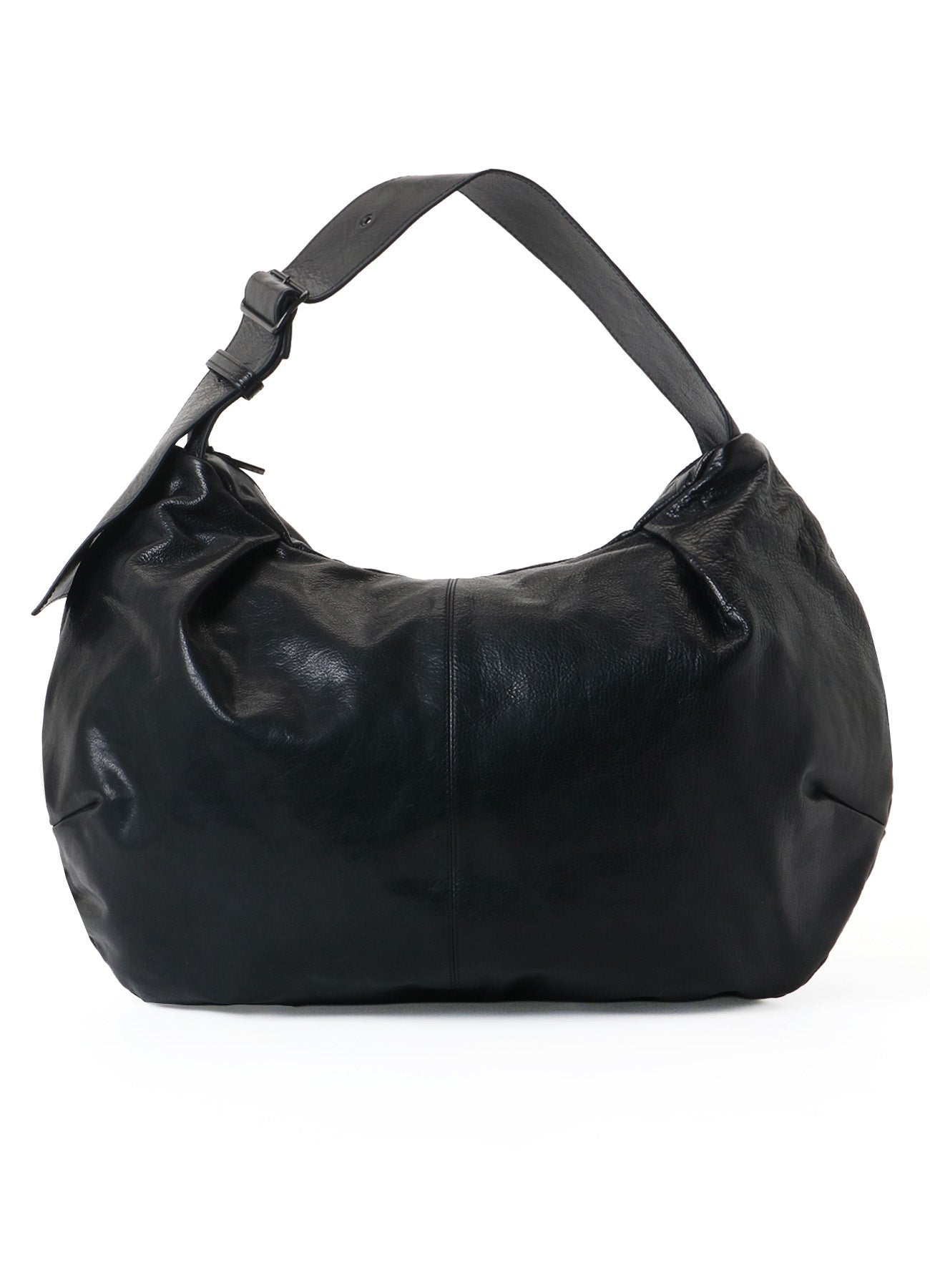 SURFACE-DYED SOFT TAN LEATHER GYOZA BAG – THE SHOP YOHJI YAMAMOTO