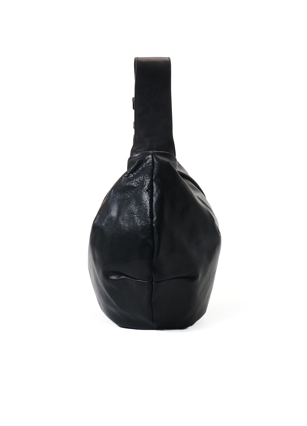 SURFACE-DYED SOFT TAN LEATHER GYOZA BAG – THE SHOP YOHJI YAMAMOTO