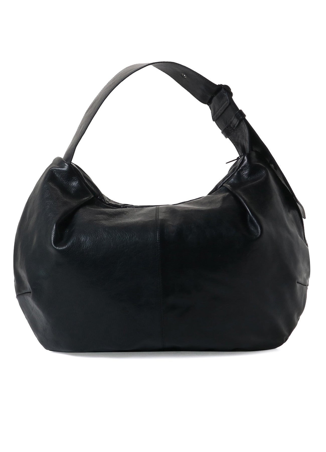 SURFACE-DYED SOFT TAN LEATHER GYOZA BAG