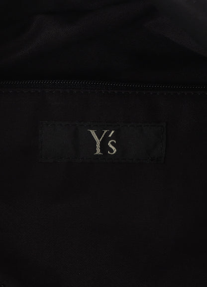 HIGH TWISTED GABARDINE TUCK SHOULDER BAG S