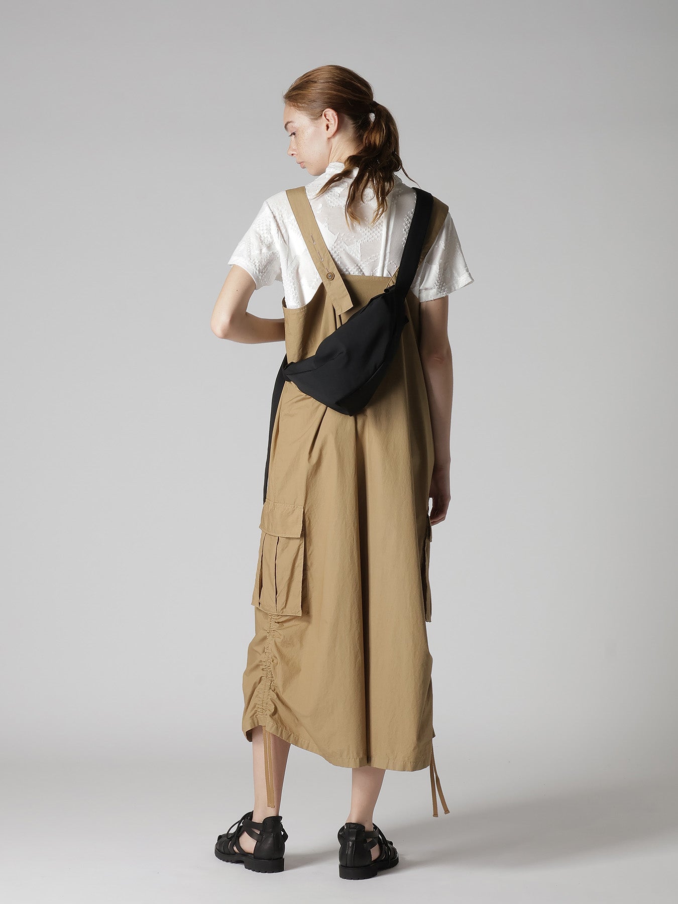 HIGH TWISTED GABARDINE TUCK SHOULDER BAG S – THE SHOP YOHJI YAMAMOTO