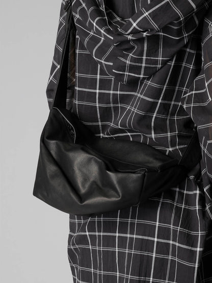 WATER DYED SOFT LEATHER TUCK SHOULDER BAG S