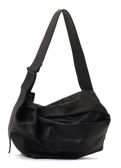 WATER DYED SOFT LEATHER TUCK SHOULDER BAG L