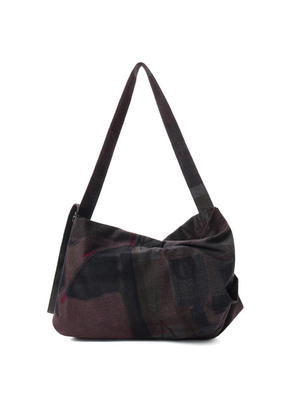 VASE DESIGN COLLAGE PRINT BELTED TOTE BAG S