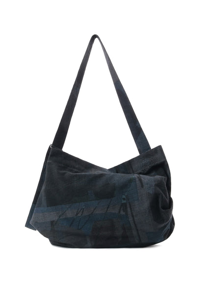 VASE DESIGN COLLAGE PRINT BELTED TOTE BAG S