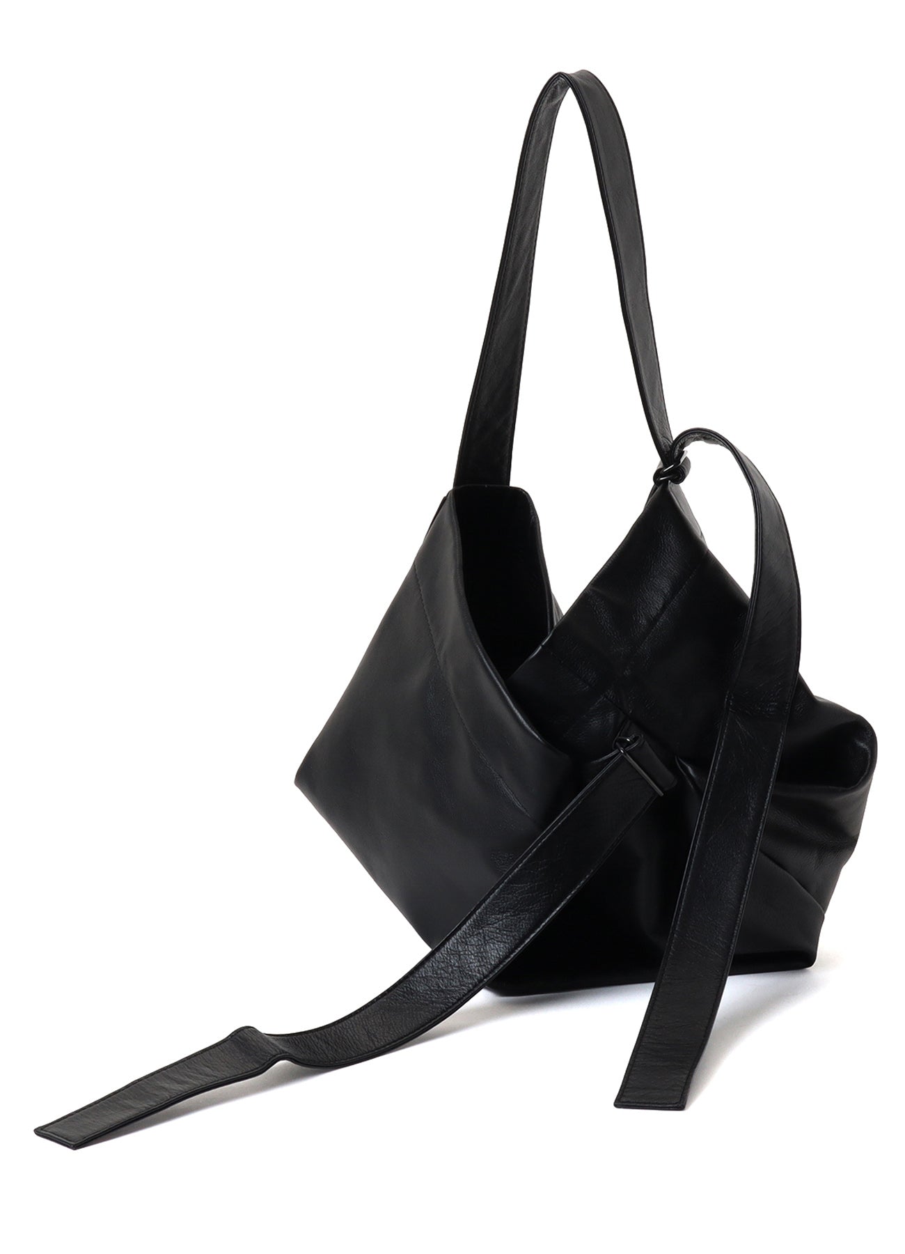 SEMI GLOSS LEATHER BELTED TOTE BAG S – THE SHOP YOHJI YAMAMOTO