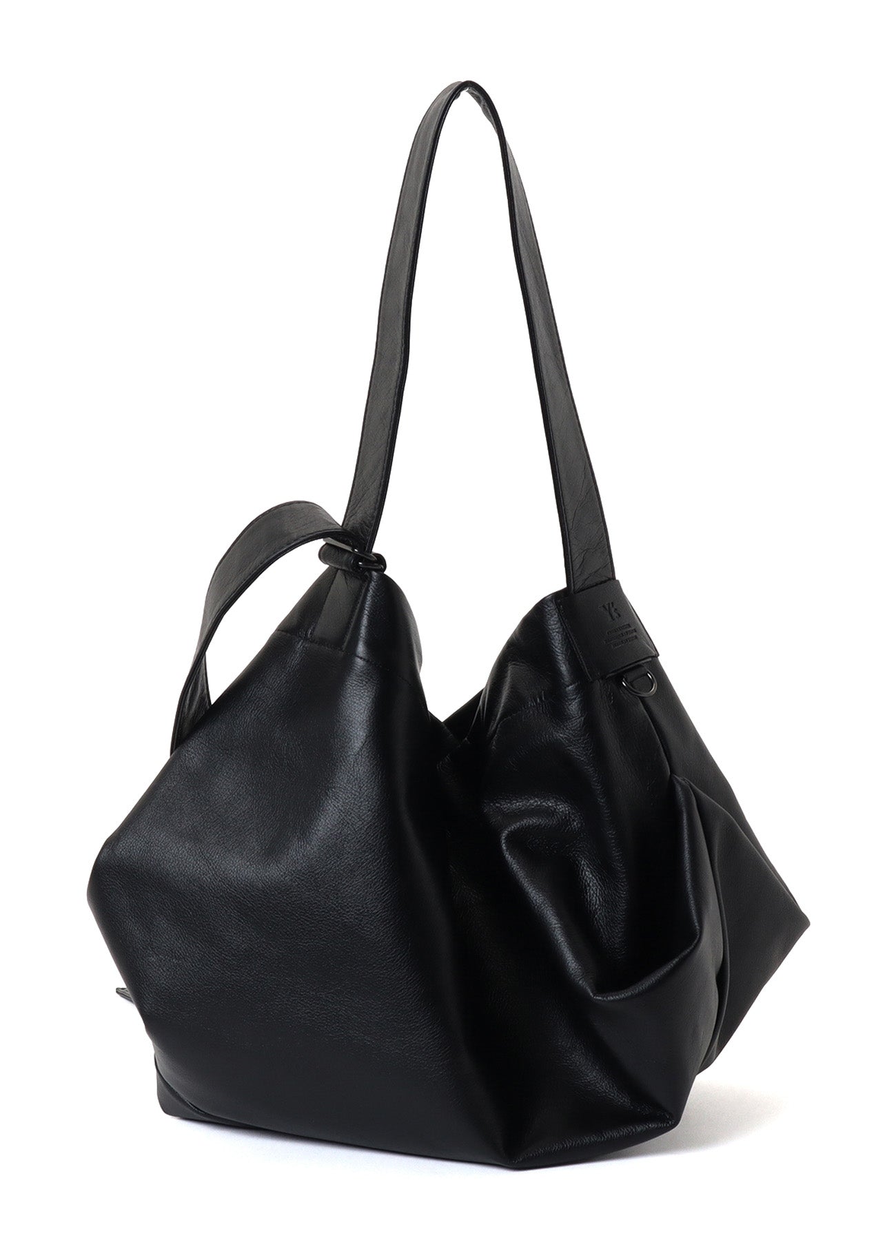 SEMI GLOSS LEATHER BELTED TOTE BAG S