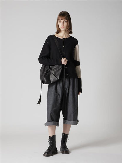 SEMI GLOSS LEATHER BELTED TOTE BAG S