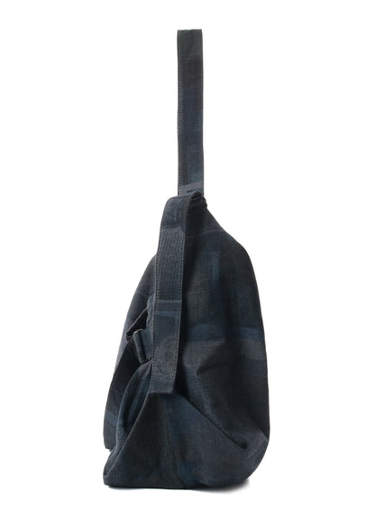 VASE DESIGN COLLAGE PRINT BELTED TOTE BAG L