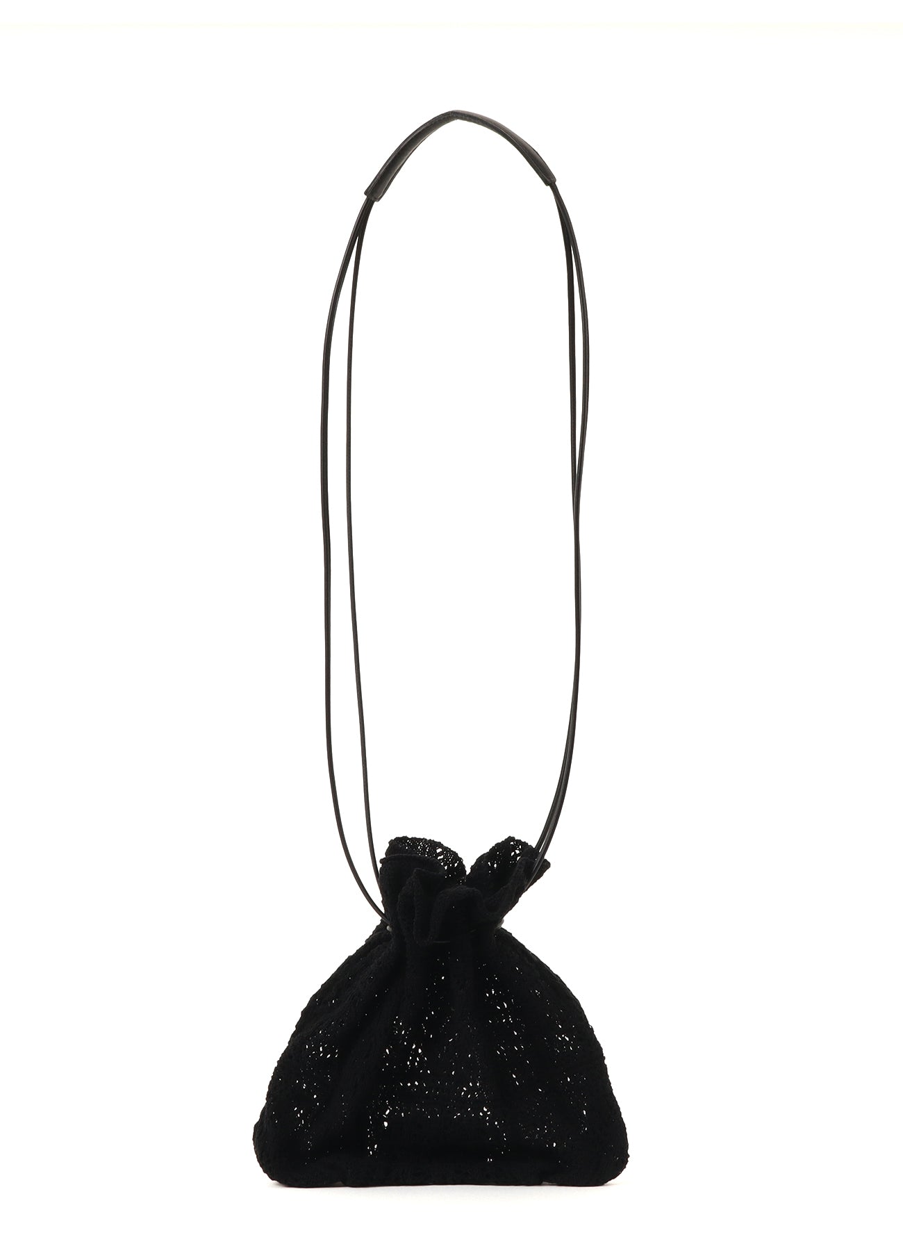 MEXICAN TILE PATTERN KNIT DRAWSTRING BAG