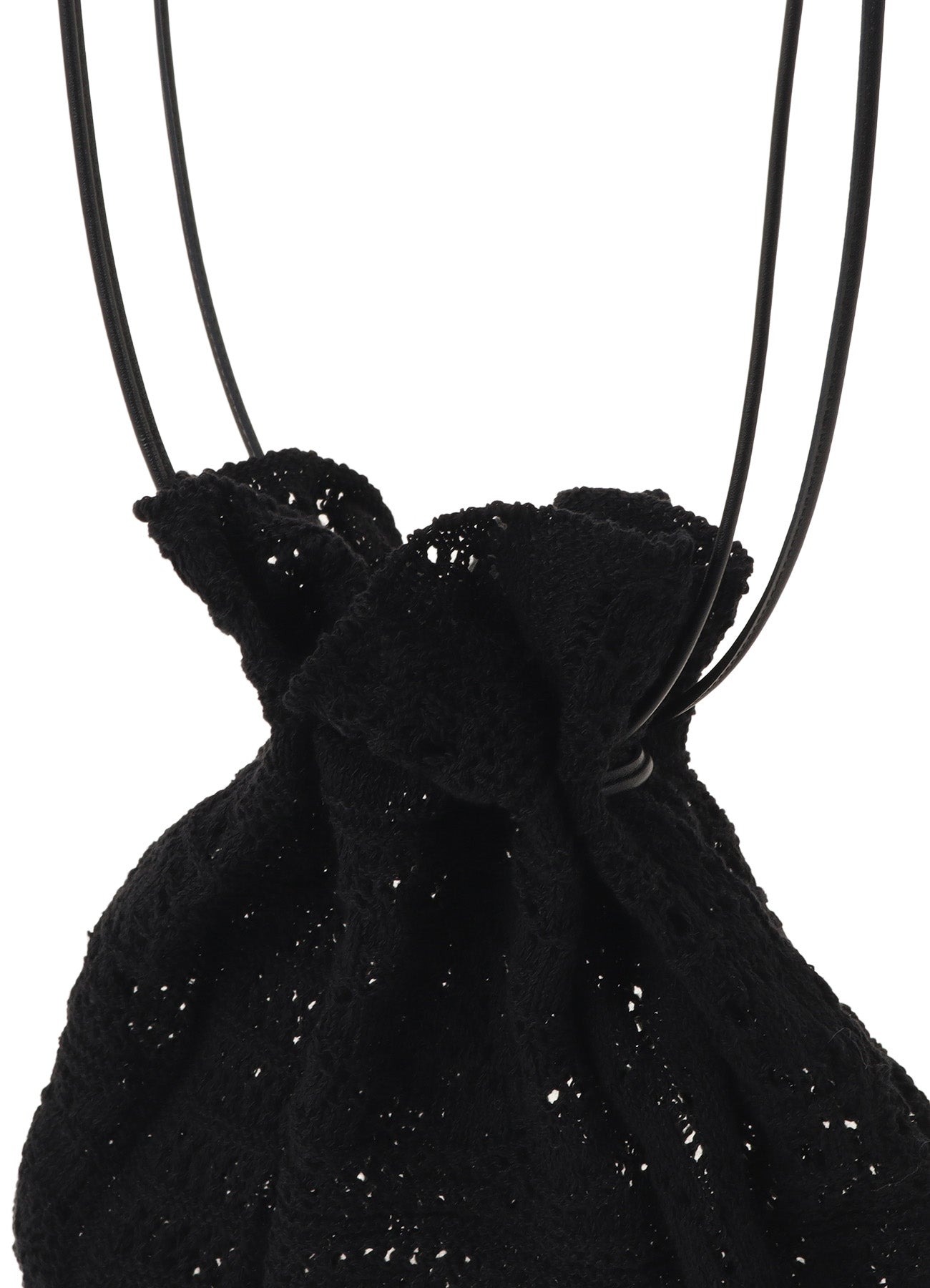 MEXICAN TILE PATTERN KNIT DRAWSTRING BAG