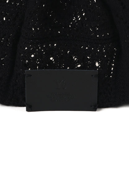 MEXICAN TILE PATTERN KNIT DRAWSTRING BAG