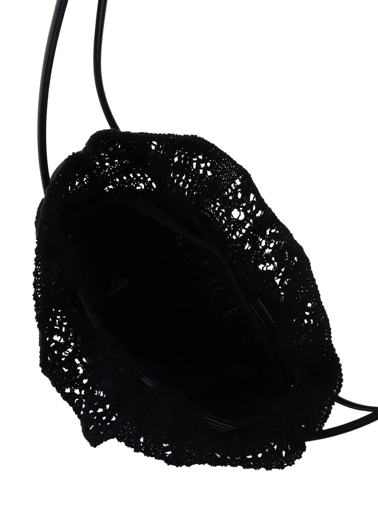 MEXICAN TILE PATTERN KNIT DRAWSTRING BAG