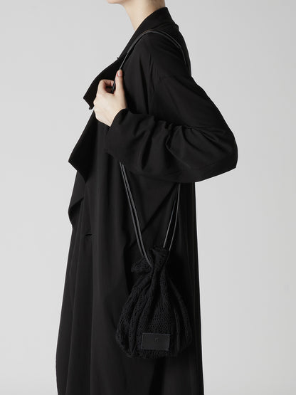 MEXICAN TILE PATTERN KNIT DRAWSTRING BAG