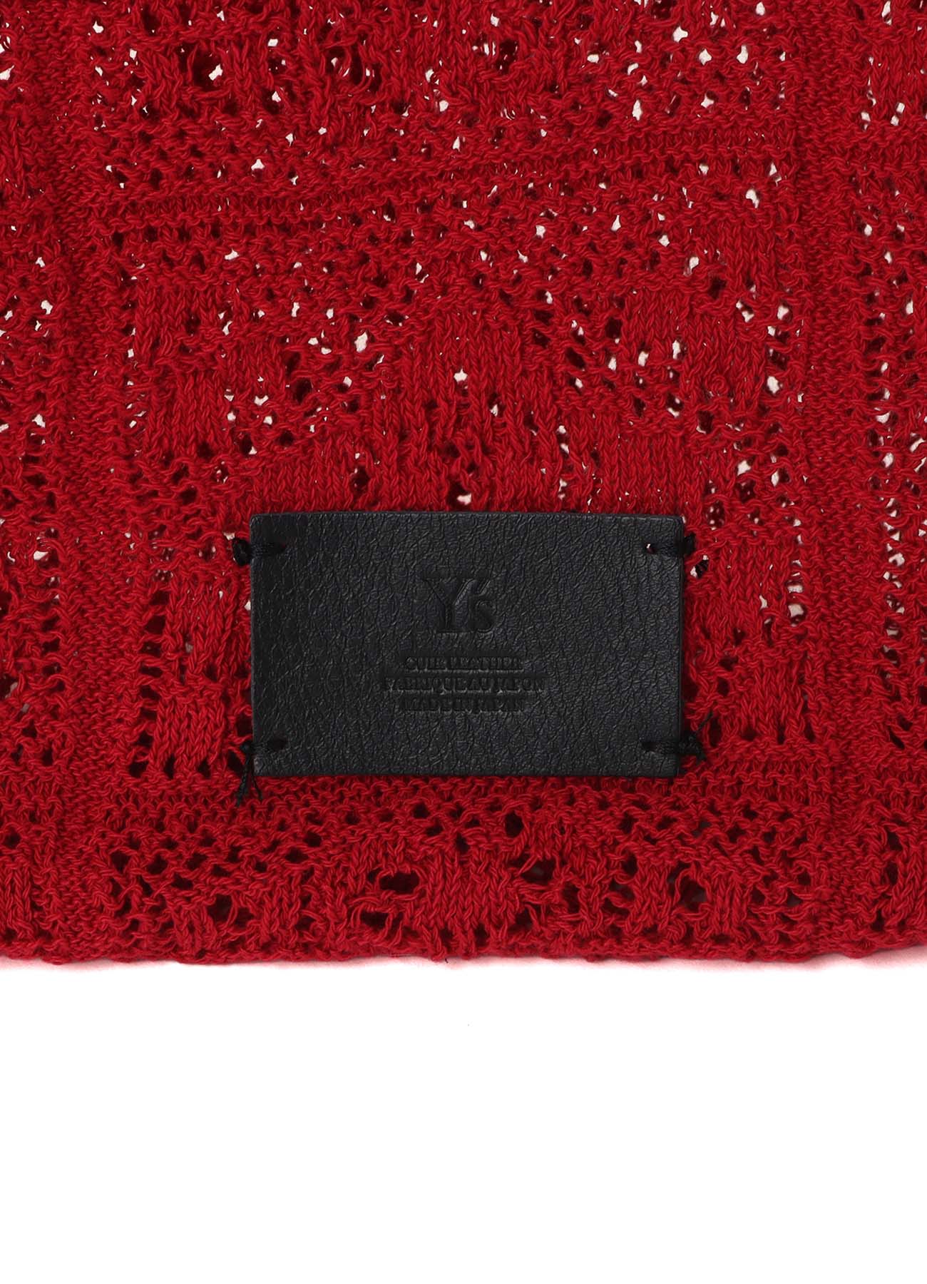 MEXICAN TILE PATTERN KNIT TOTE BAG