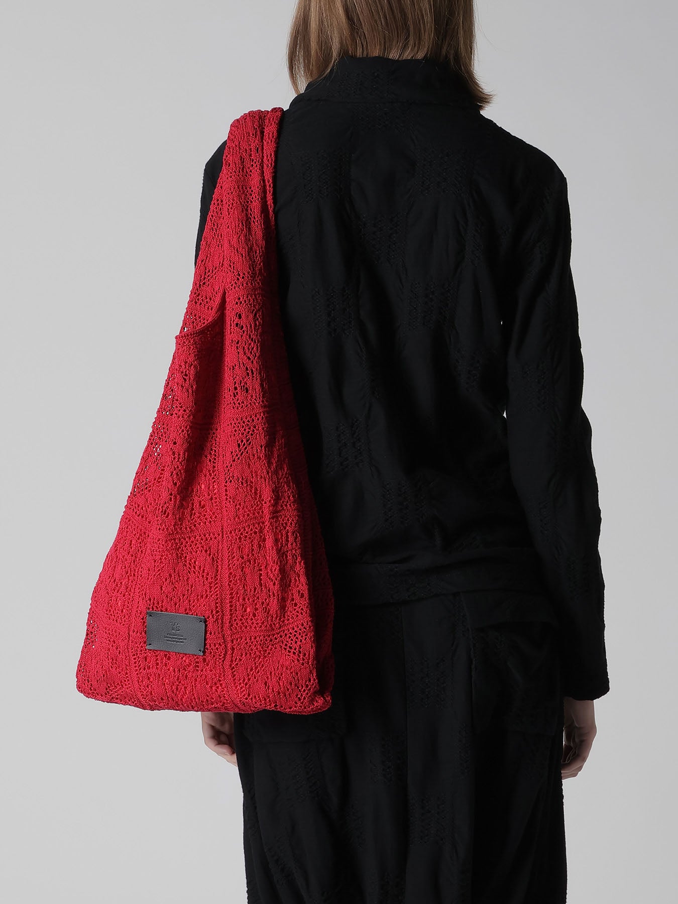 MEXICAN TILE PATTERN KNIT TOTE BAG