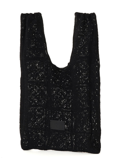 MEXICAN TILE PATTERN KNIT TOTE BAG