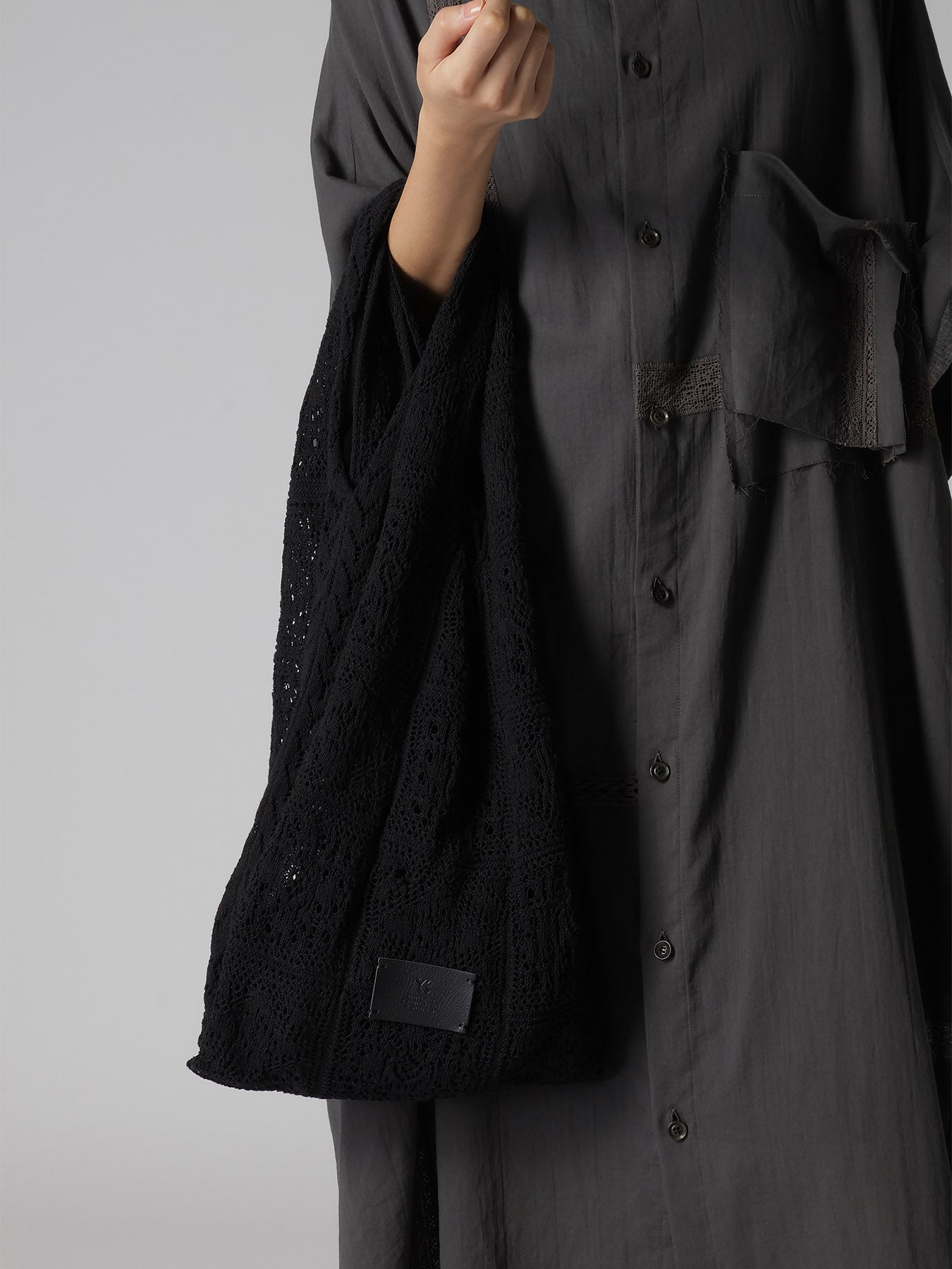 MEXICAN TILE PATTERN KNIT TOTE BAG