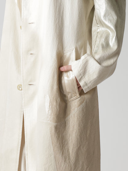 8OZ DENIM FOIL PRINT TAILORED JACKET
