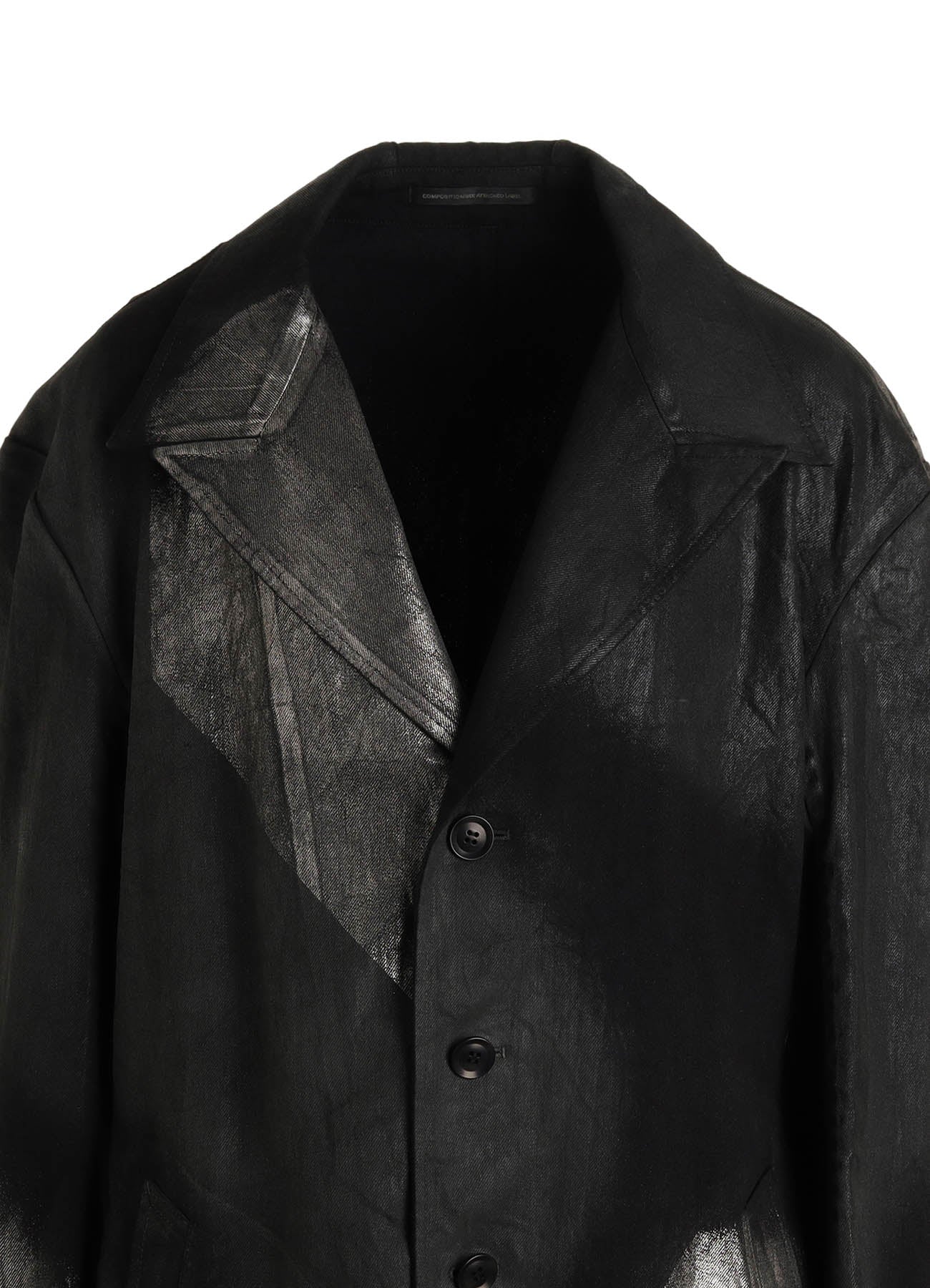 8OZ DENIM FOIL PRINT TAILORED JACKET