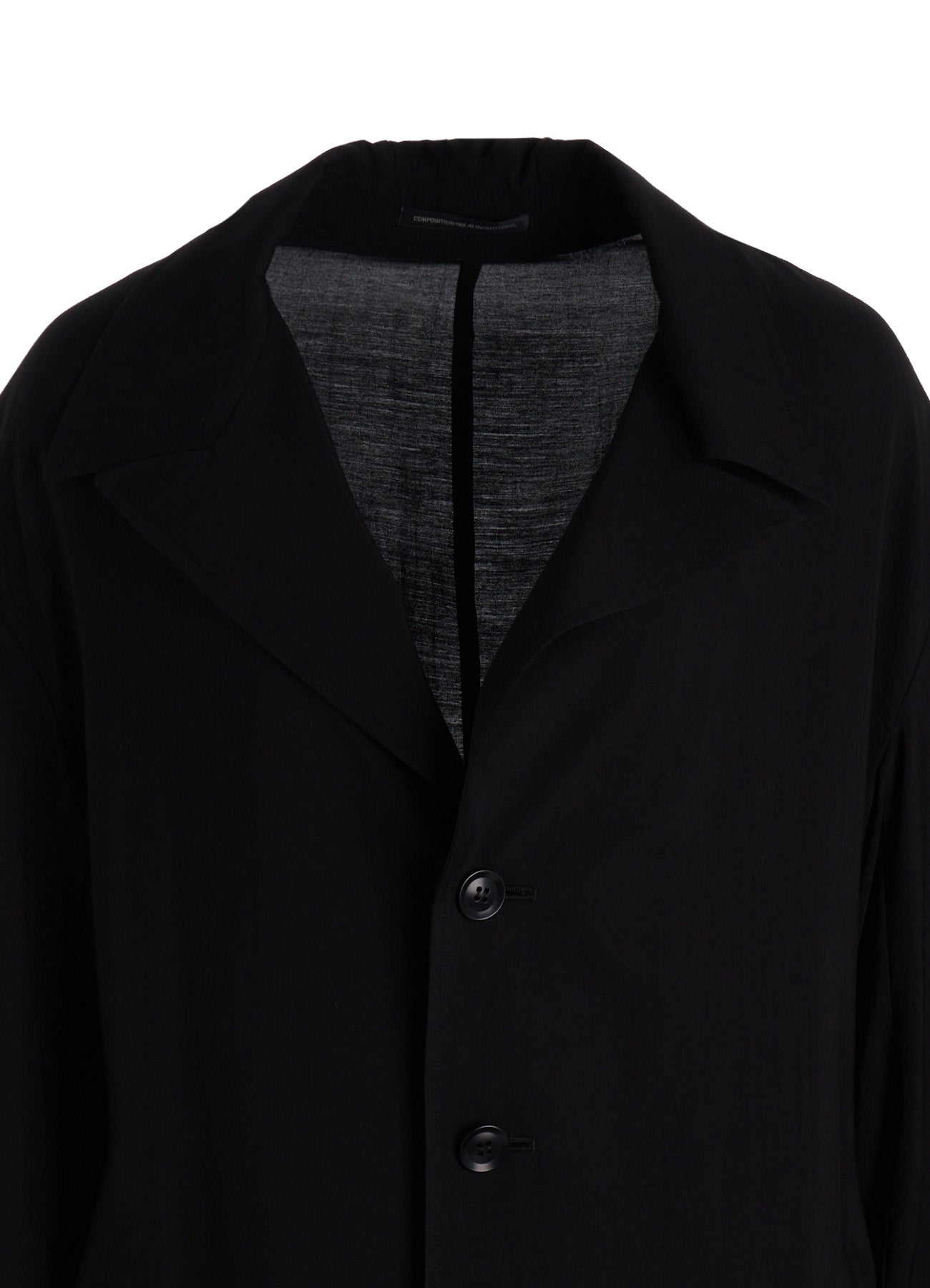 CU/RY HARD TWISTED SERGE OPEN COLLAR TAILORED JACKET