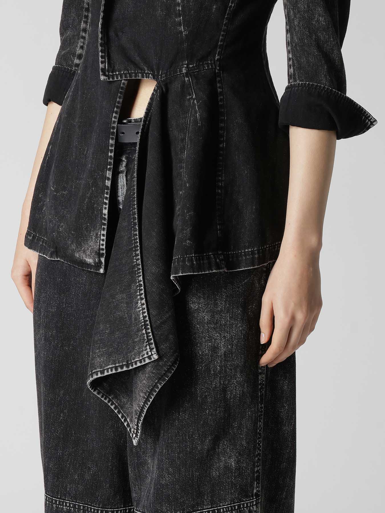 Yoh￼￼j￼i Yamamoto ブルゾン 8OZ DENIM CHEMICAL WASH SHORT BLOUSON – THE SHOP YOHJI YAMAMOTO
