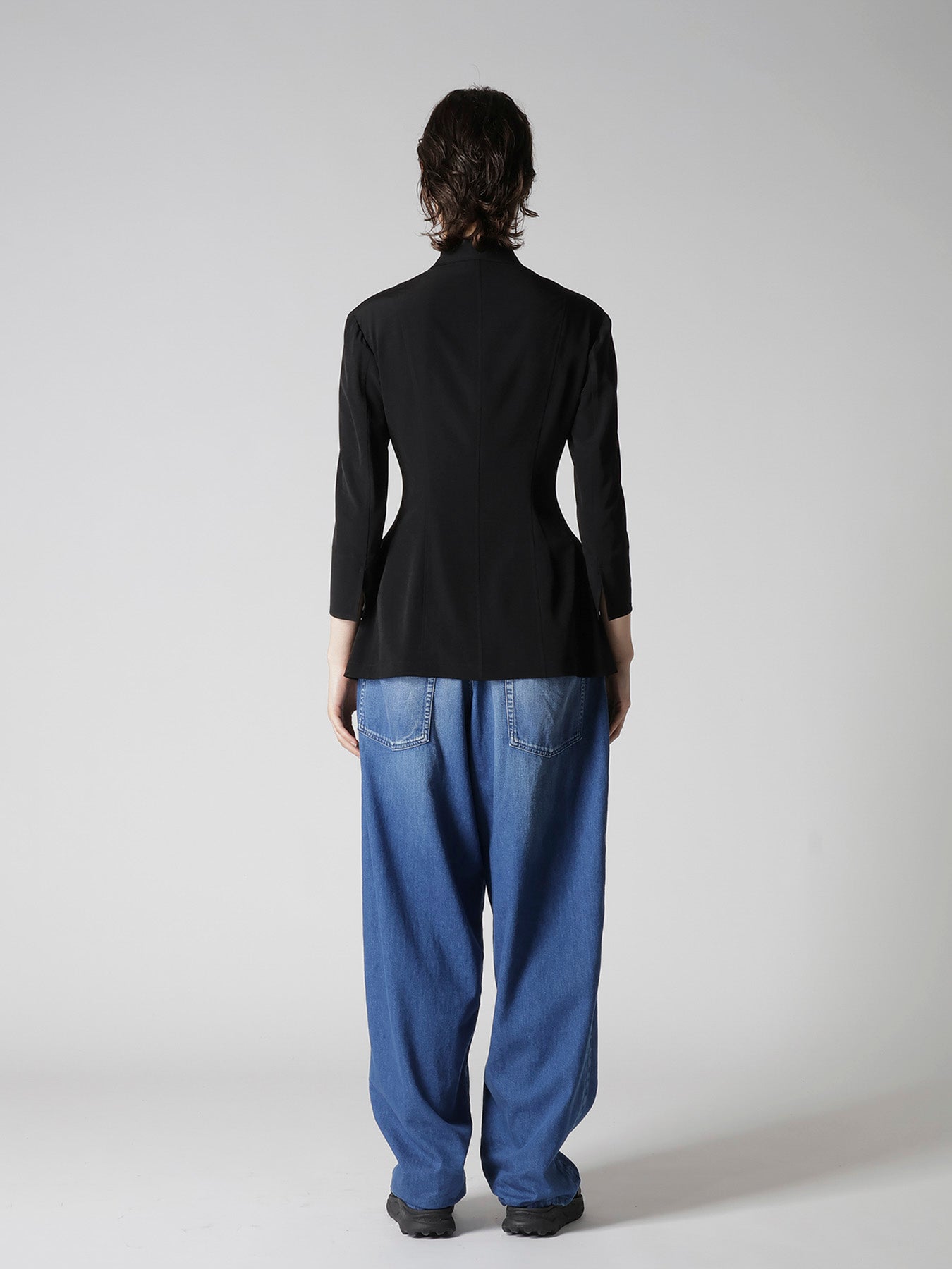 TA/PE CREPE DE CHINE LEFT SIDE CLOTH JACKET