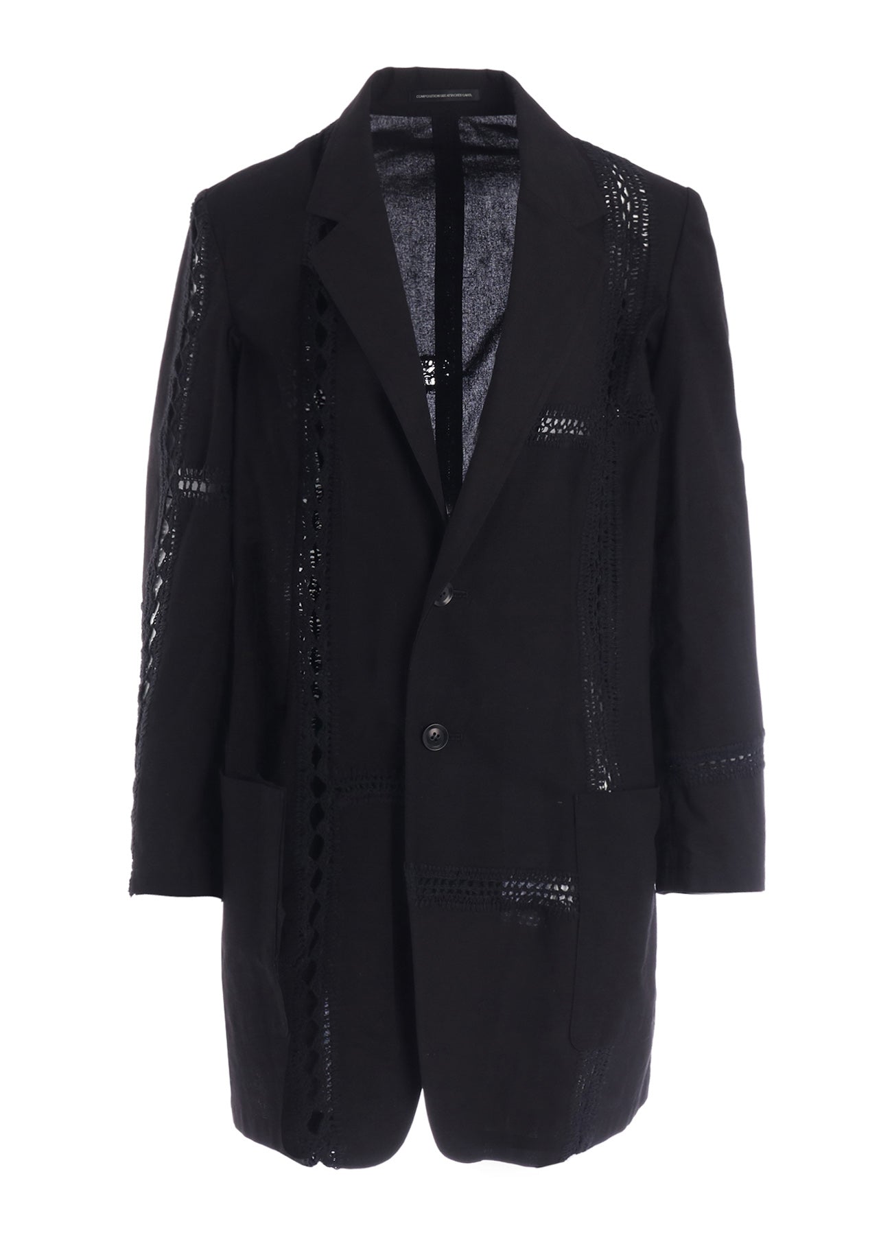 COTTON CROCHET PATCHWORK TAILORED JACKET