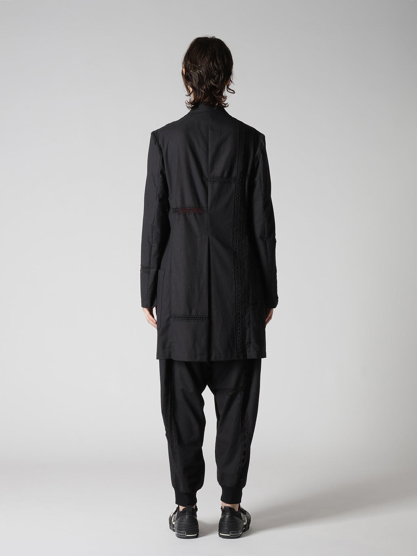 COTTON CROCHET PATCHWORK TAILORED JACKET