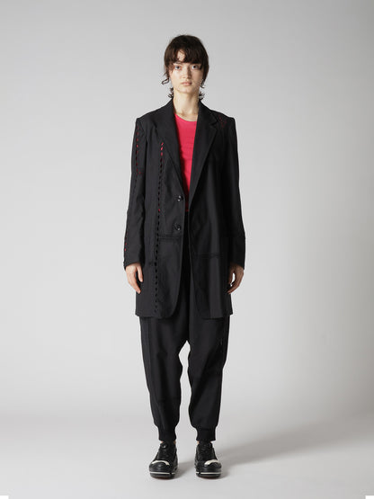 COTTON CROCHET PATCHWORK TAILORED JACKET