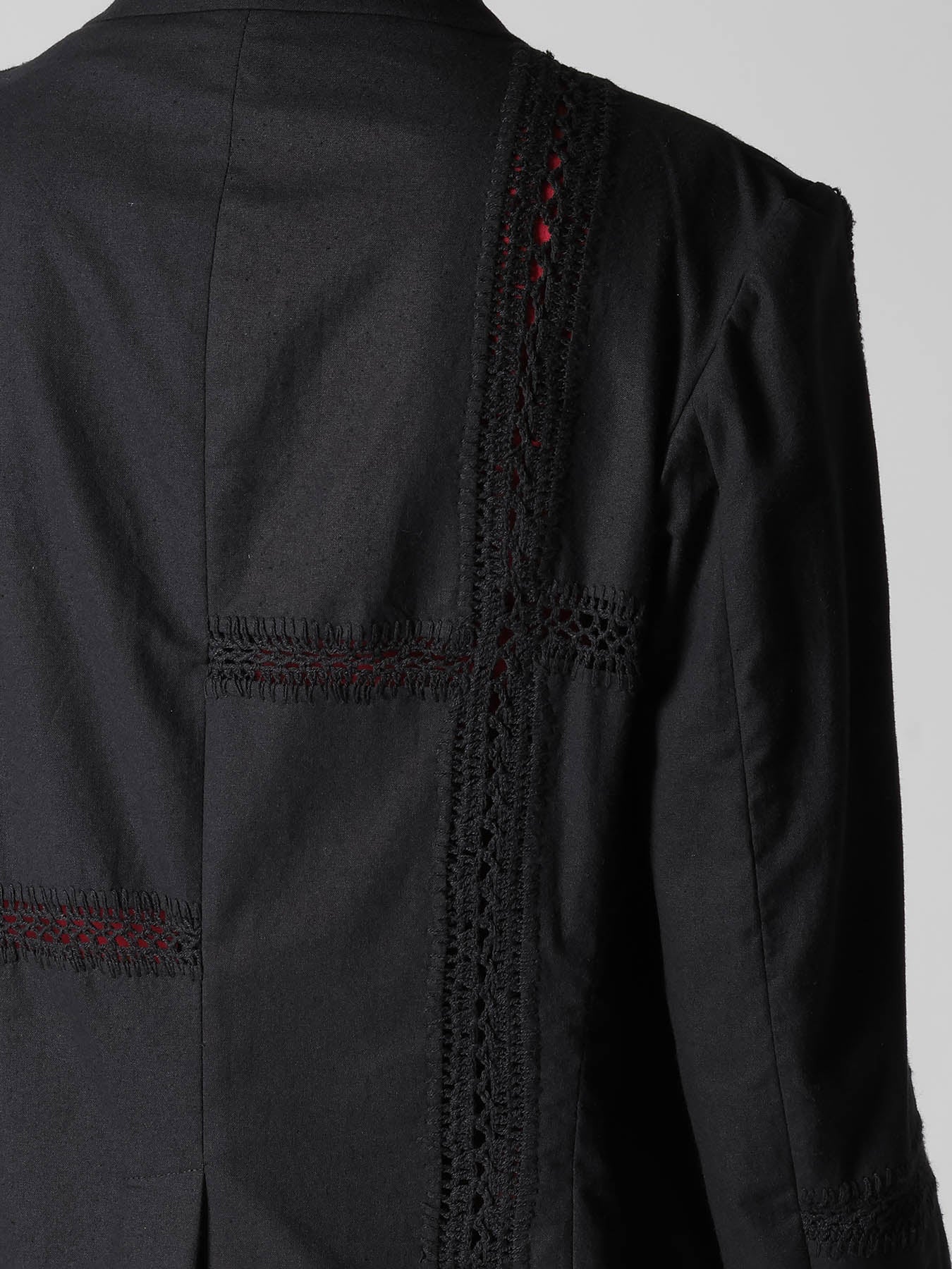 COTTON CROCHET PATCHWORK TAILORED JACKET
