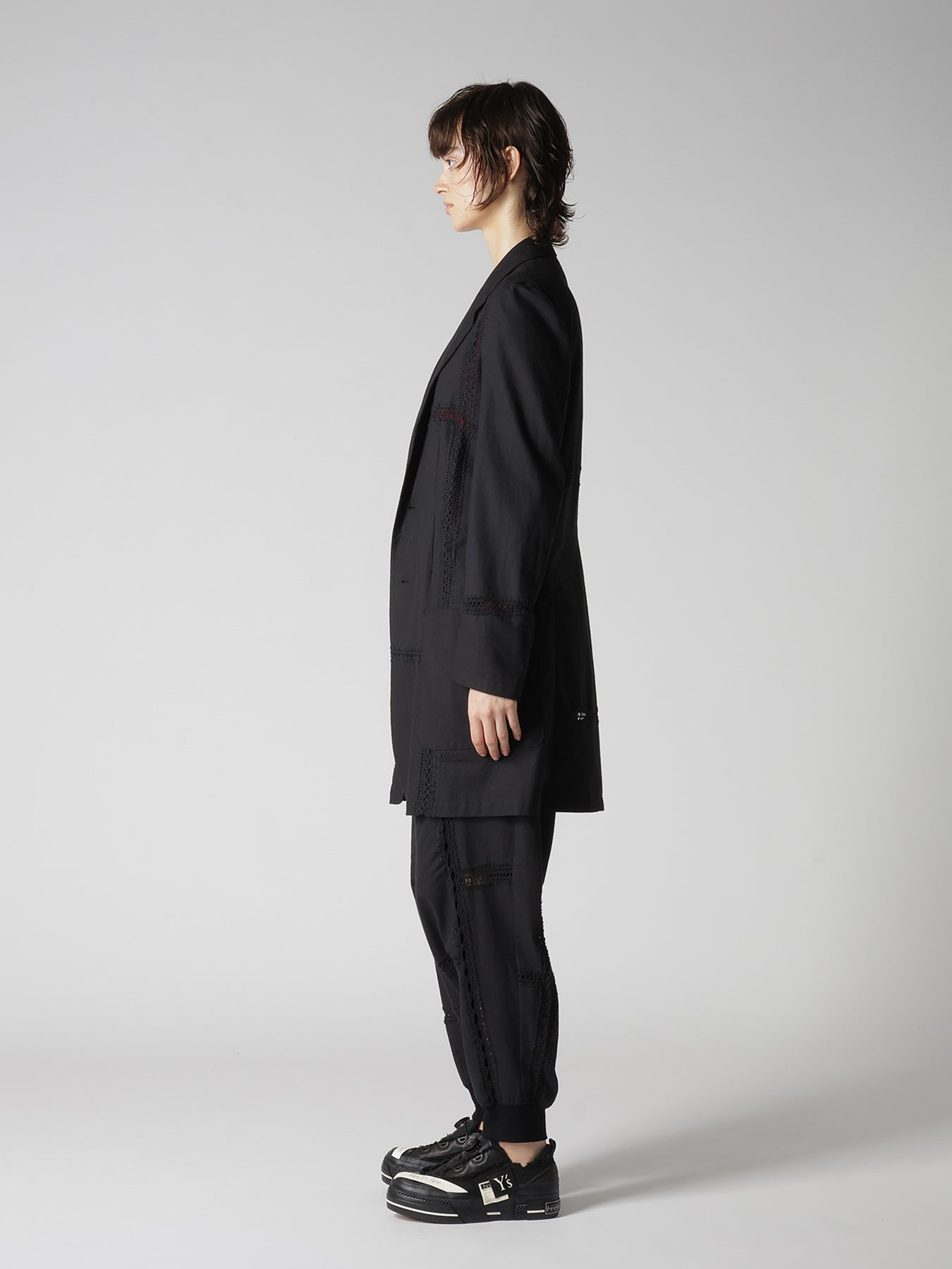 COTTON CROCHET PATCHWORK TAILORED JACKET