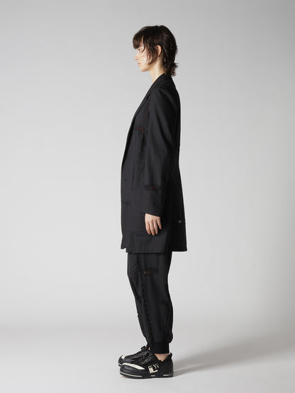 COTTON CROCHET PATCHWORK TAILORED JACKET