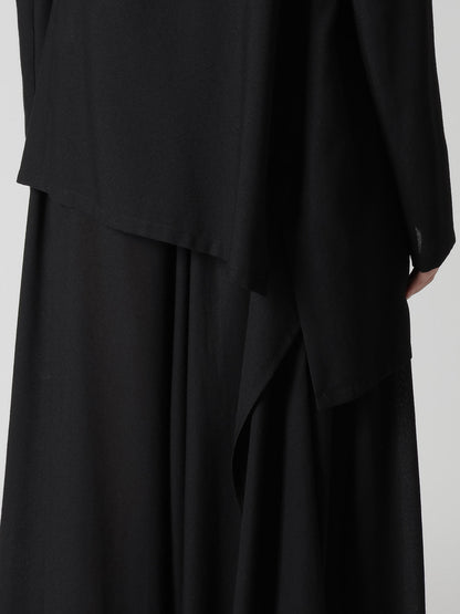 RY/NY GAUZE DOUBLE BUTTON ASYMMETERIC JACKET
