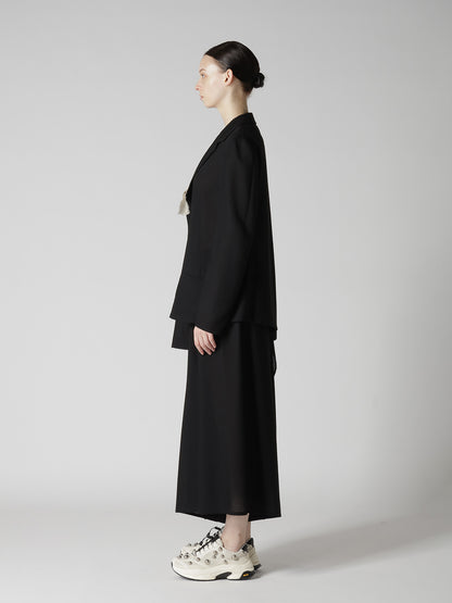 RY/NY GAUZE DOUBLE BUTTON ASYMMETERIC JACKET