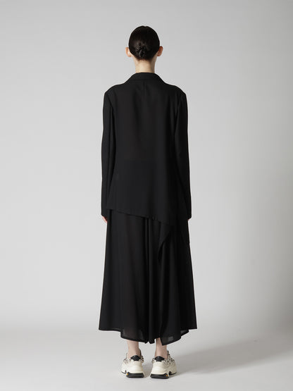 RY/NY GAUZE DOUBLE BUTTON ASYMMETERIC JACKET