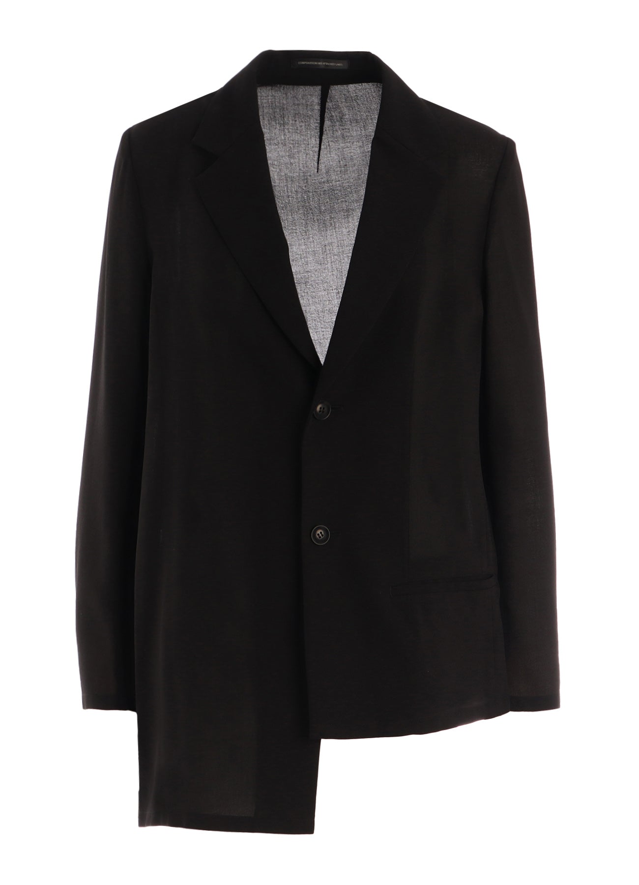 RY/NY GAUZE DOUBLE BUTTON ASYMMETERIC JACKET
