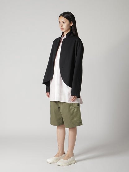 WOOL GABARDINE SET IN SLEEVE JACKET