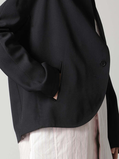 WOOL GABARDINE SET IN SLEEVE JACKET