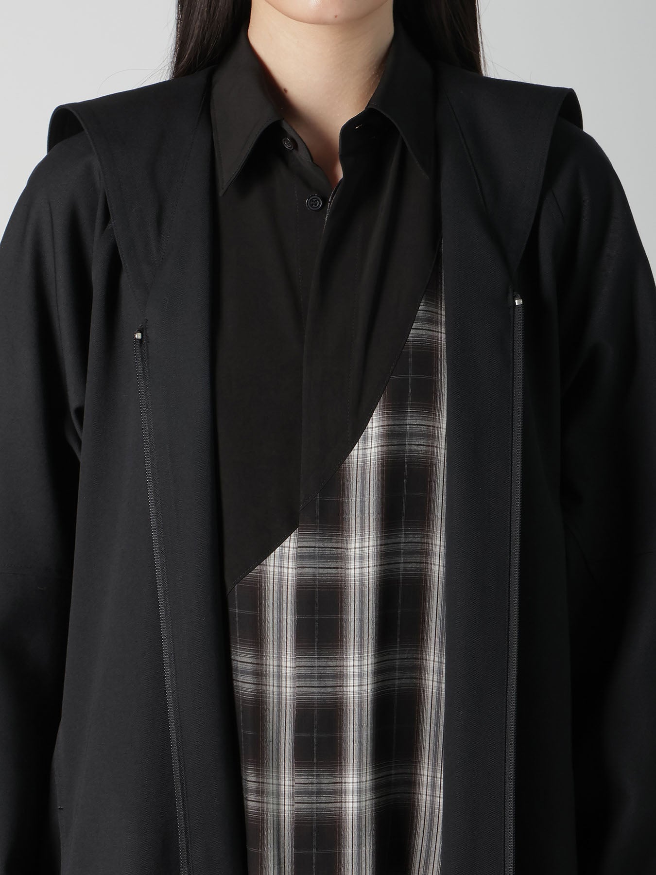 WOOL GABARDINE SAILOR COLLAR JACKET