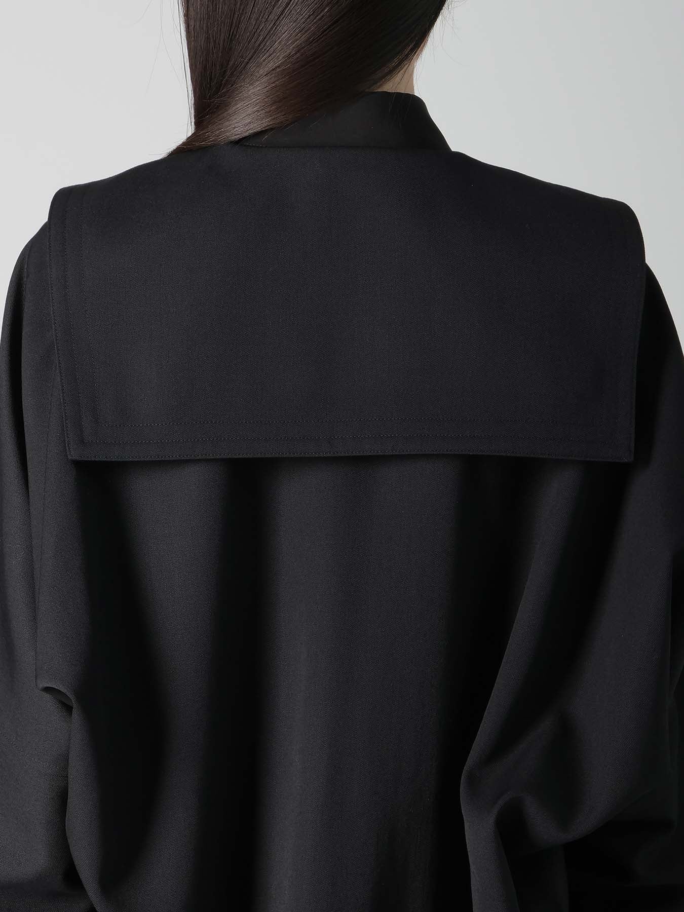 WOOL GABARDINE SAILOR COLLAR JACKET