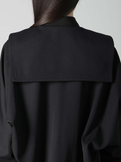 WOOL GABARDINE SAILOR COLLAR JACKET