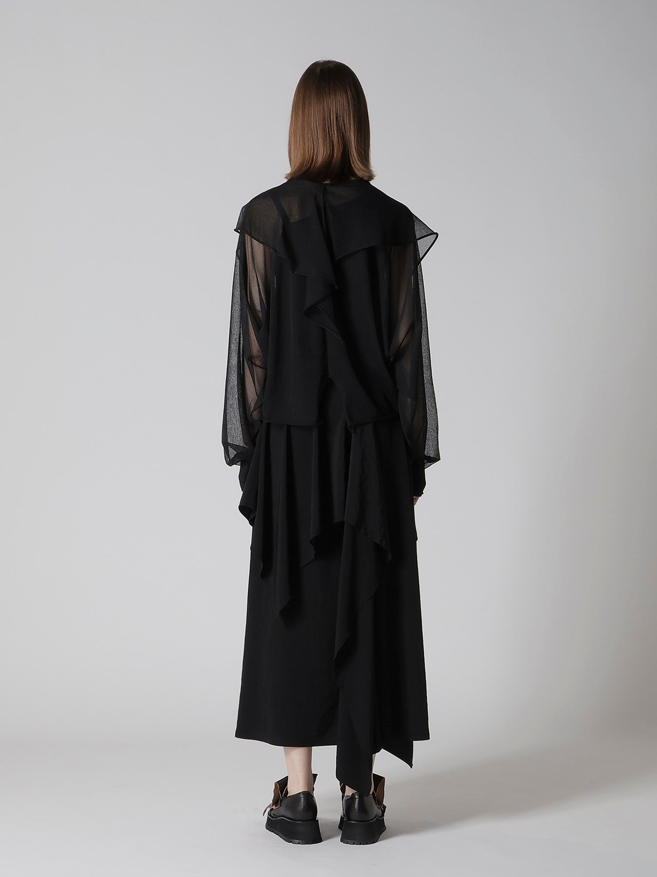 SHEER JERSEY BOLERO W/ STRING