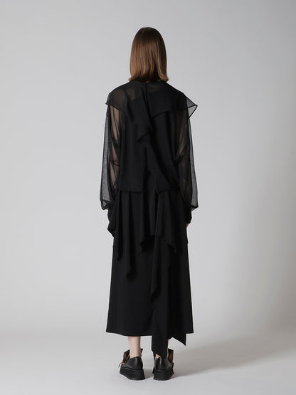 SHEER JERSEY BOLERO W/ STRING