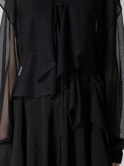 SHEER JERSEY BOLERO W/ STRING